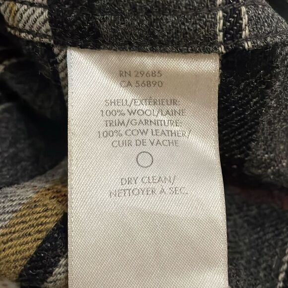 Pendleton Weston Pawpine Black Plaid Wool Button Up Shirt Mens Size Small - Picture 10 of 11